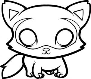 302x264 how to draw how to draw a raccoon for kids - Raccoon Drawing