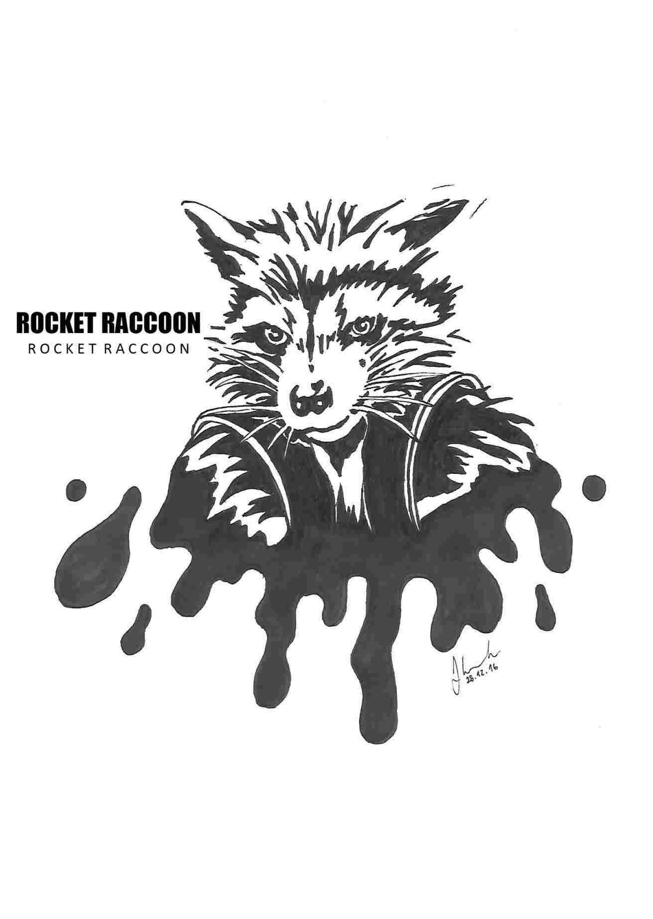 1311x1846 easy raccoon drawing - Raccoon Drawing Easy