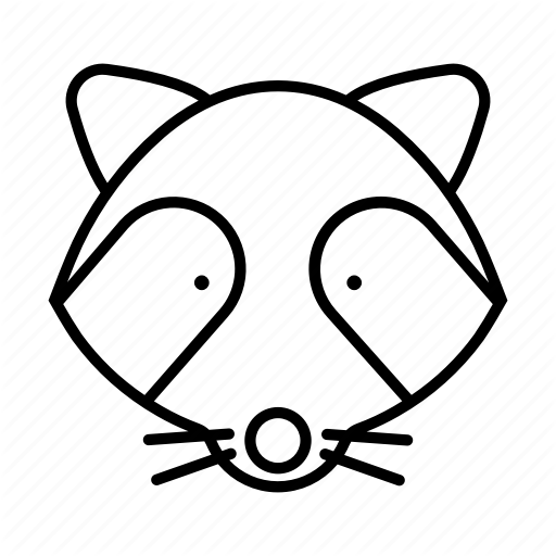 512x512 Drawing Raccoon Face Transparent Png Clipart Free Download - Raccoon Face Drawing