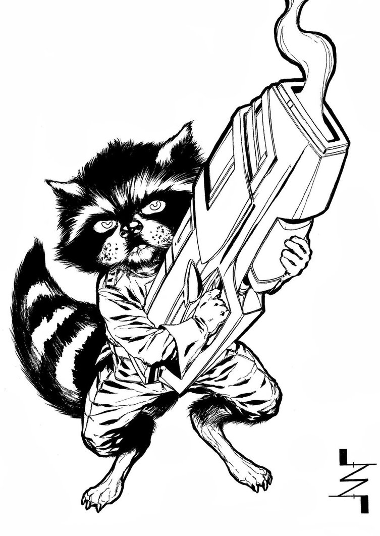 753x1062 Raccoon Lineart Line For Free Download - Raccoon Line Drawing