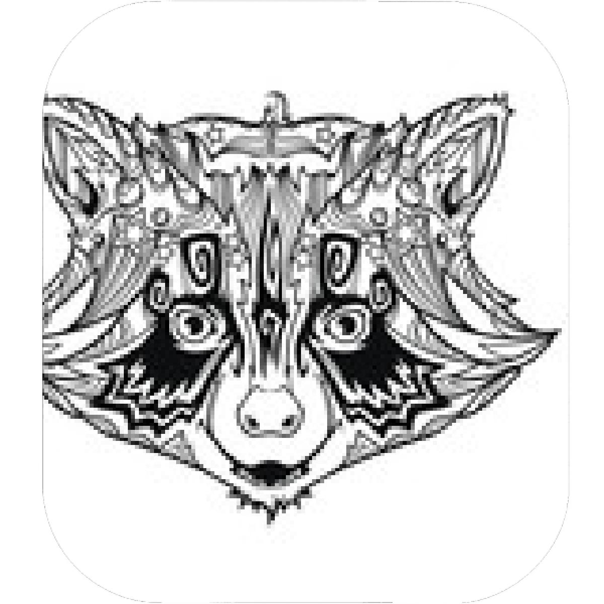 1200x1200 Designs Mein Mousepad Design Mousepad Selbst Designen - Raccoon Line Drawing