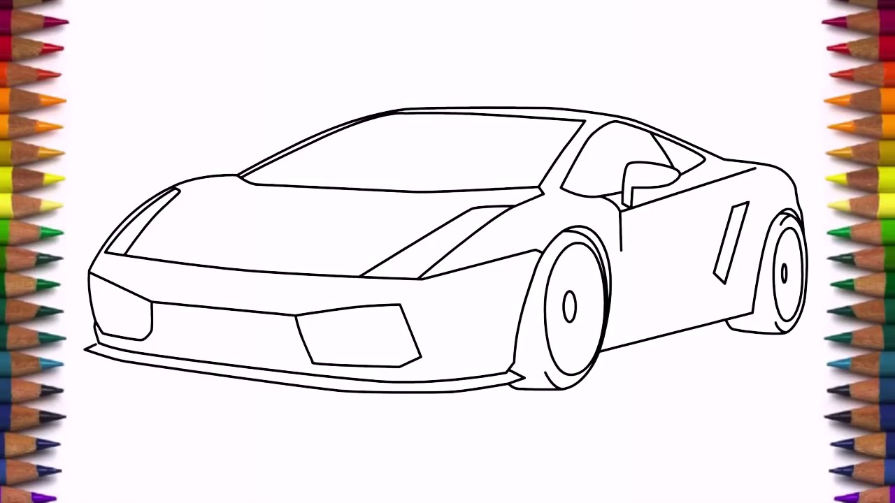 1280x720 How To Draw A Race Car Step - Race Car Drawing