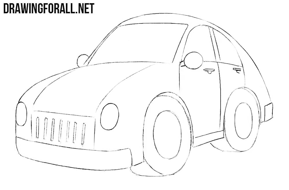 1000x657 how to draw a cartoon race car art drawings patterns car drawing - Race Car Drawing Easy