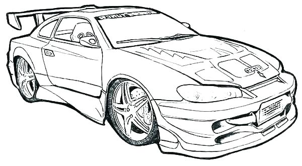 600x330 race car coloring book collection of simple drawing sketches - Race Car Drawing Images