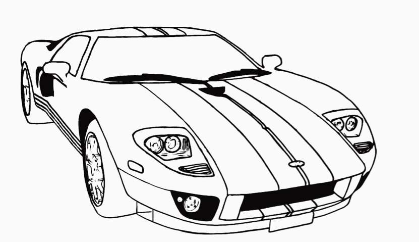 831x479 race car coloring - Race Car Drawing Images