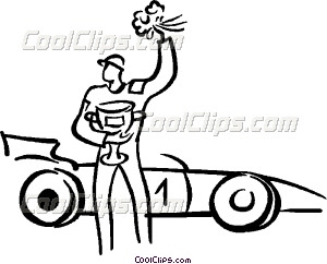 300x242 race car driver with his car vector clip art - Race Car Driver Drawing