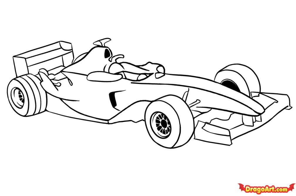 Race Car Outline Drawing at PaintingValley.com | Explore collection of ...