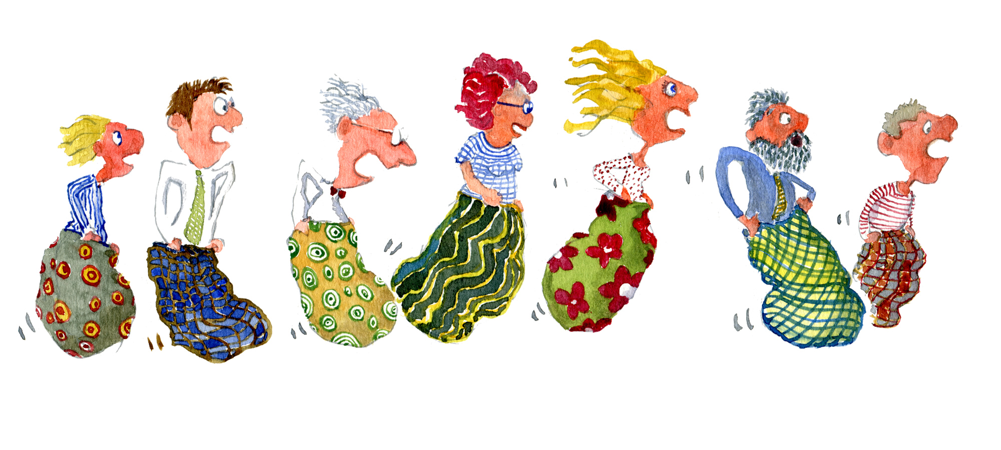 2000x899 from rat race to identity sack race the hiking artist project - Race Drawing