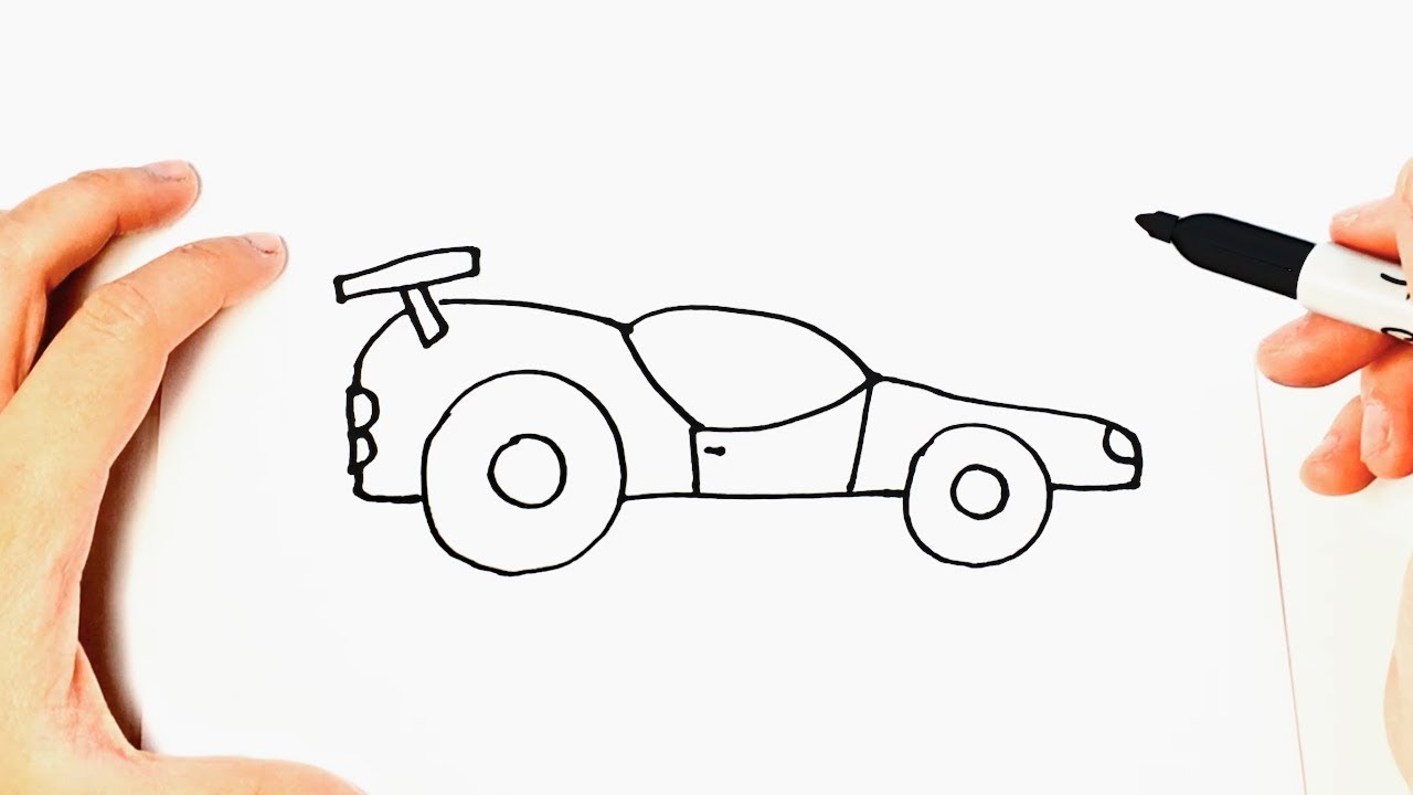 1280x720 how to draw a race car race car easy draw tutorial - Race Drawing