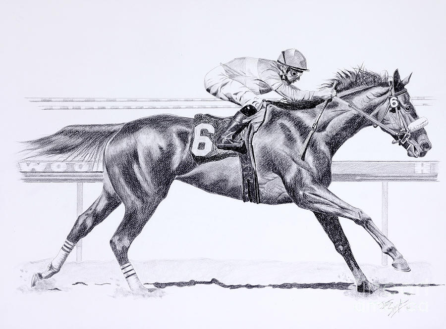900x665 Bring On The Race Zenyatta Drawing - Race Drawing