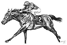 236x158 Horse Racing Drawings - Race Horse Drawing