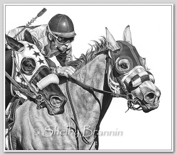 588x516 Race Horse Pencil Drawing - Race Horse Drawing