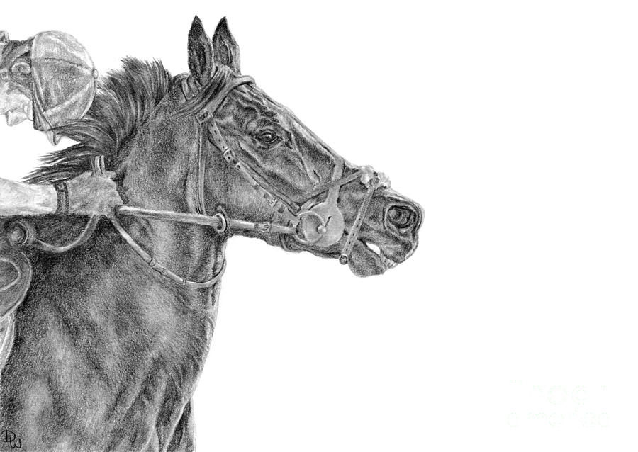 900x638 The Racing Game Drawing - Race Horse Drawing
