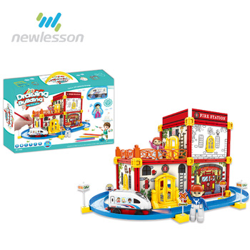 350x350 hot sale diy electric train race track kids drawing assembly house - Race Track Drawing