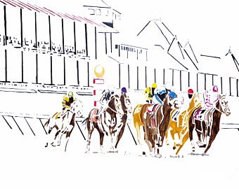 340x270 saratoga race track etsy - Race Track Drawing