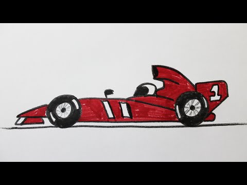 Racing Car Drawing For Kids at PaintingValley.com | Explore collection ...