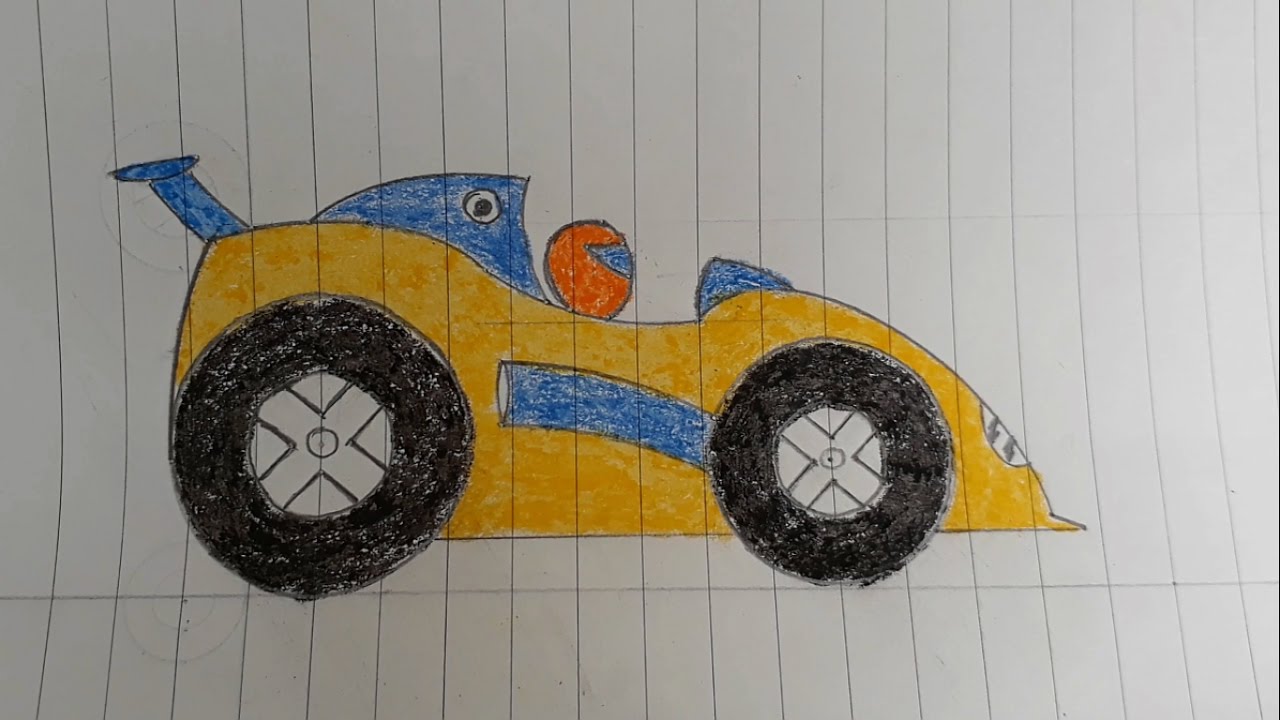 1280x720 kid family learn how to draw the racing car step - Racing Car Drawing For Kids