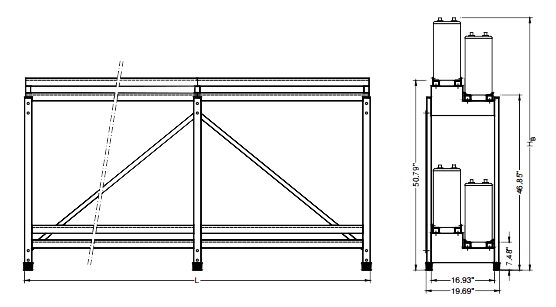 556x307 standard battery rack drawings dimensions - Rack Drawing