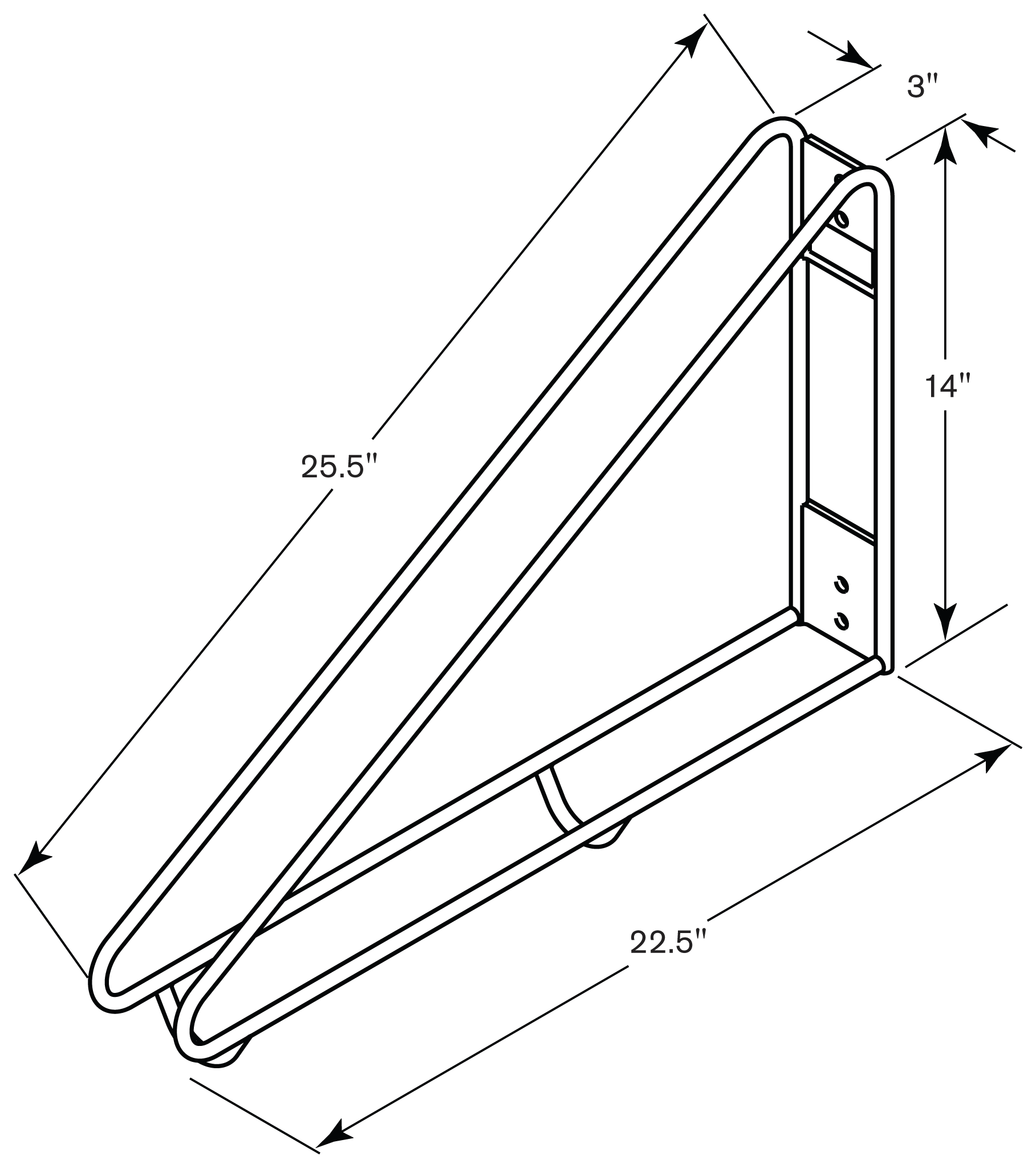 1817x2048 bike wall rack - Rack Drawing