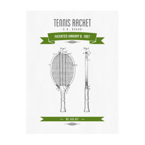 300x300 Tennis Racket Patent Drawing - Racket Drawing