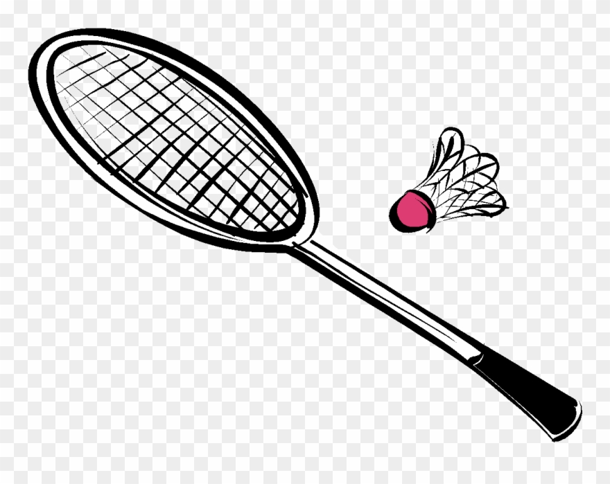 880x699 Collection Of Equipments Drawing High Quality - Racket Drawing