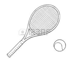 236x209 Free Drawing Of Tennis Racket From The Category - Racket Drawing