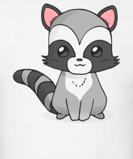 190x228 cartoon racoon drawing clipart emoticon men's t shirt spreadshirt - Racoon Drawing