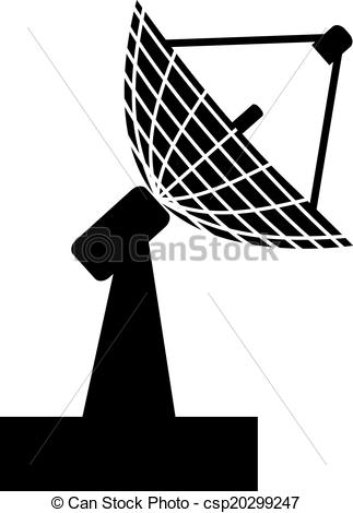 323x470 illustration of the radar in black and white color - Radar Drawing