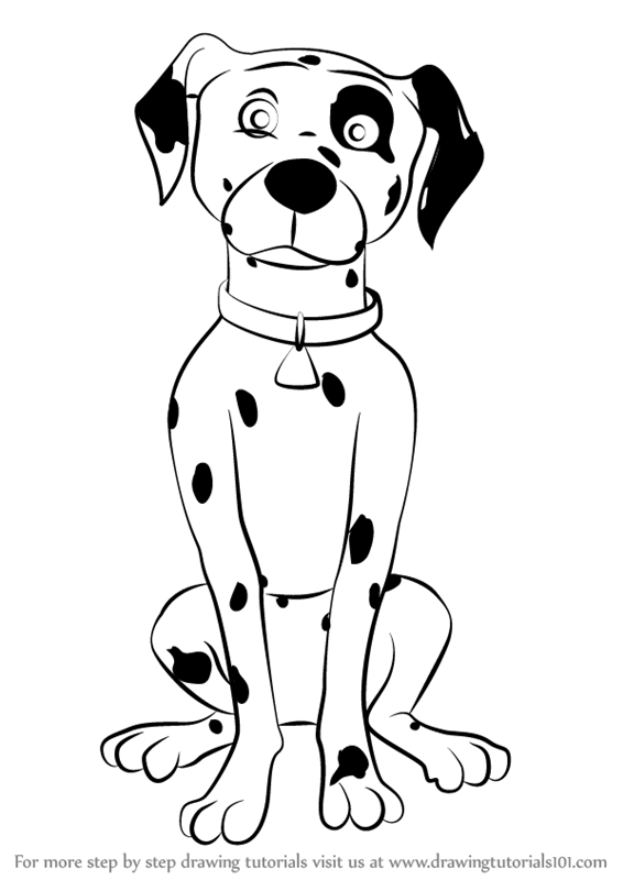 566x800 learn how to draw radar dog from fireman sam - Radar Drawing