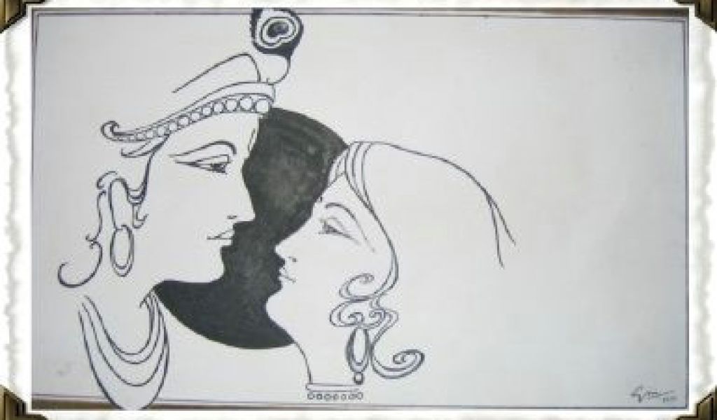 Radha Krishna Serial Drawing Easy