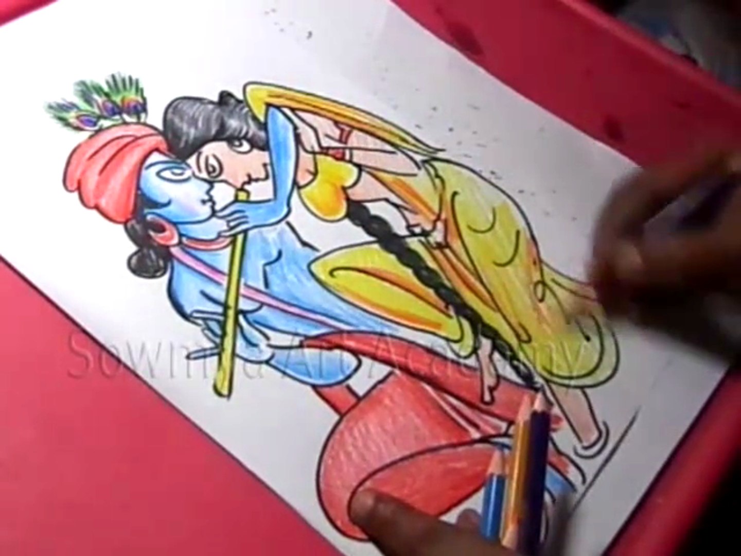 1440x1080 how to draw lord radha krishna drawing step - Radhe Krishna Drawing