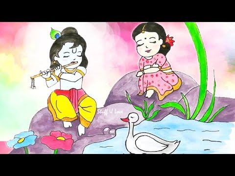480x360 how to draw cute radha krishna drawing - Radhe Krishna Drawing