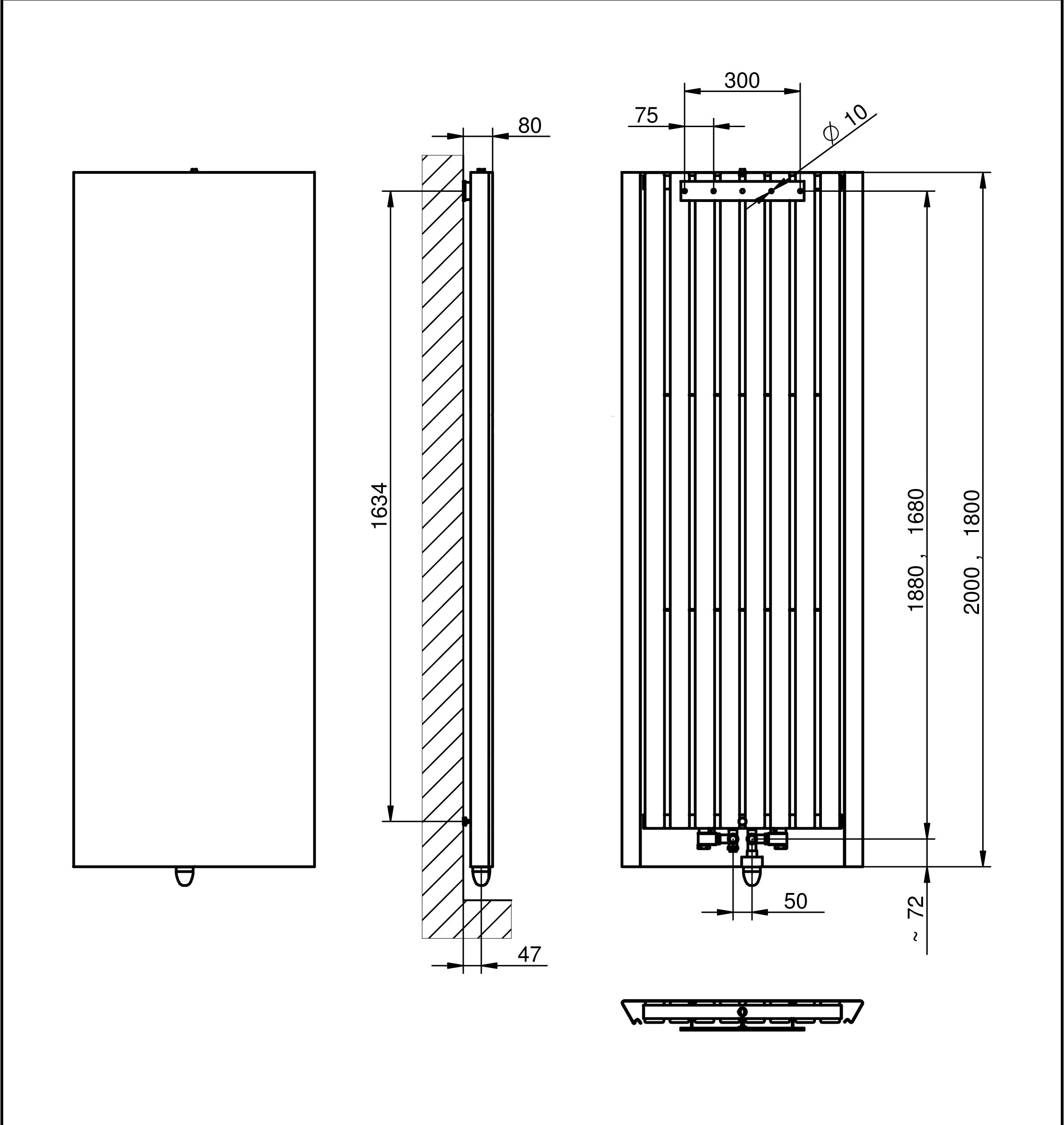 2303x2434 real mirror radiator - Radiator Drawing