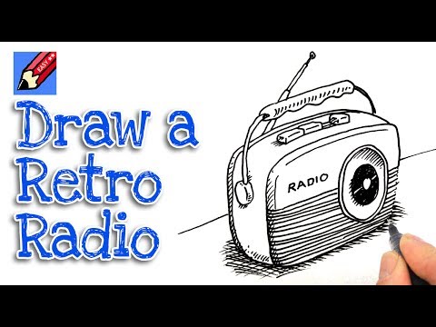 480x360 how to draw a retro radio real easy shoo rayner author - Radio Drawing