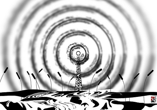 500x353 radio tower drawing - Radio Tower Drawing