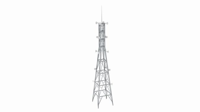 676x380 asset radio tower x cgtrader - Radio Tower Drawing