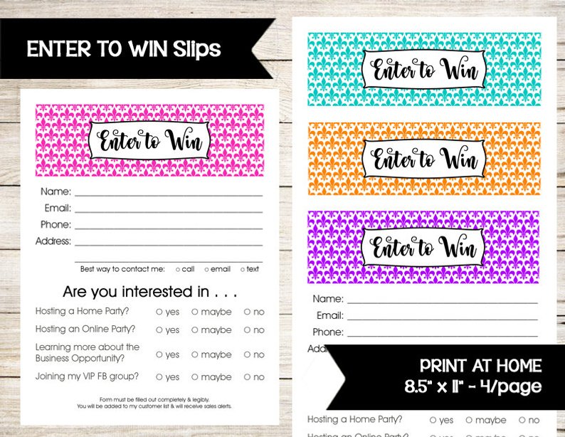 794x614 enter to win guest survey raffle ticket drawing slip etsy - Raffle Ticket Drawing