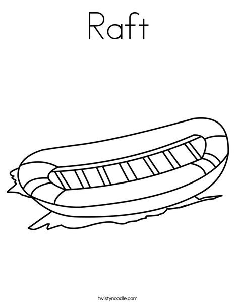468x605 Raft Coloring Page - Raft Drawing