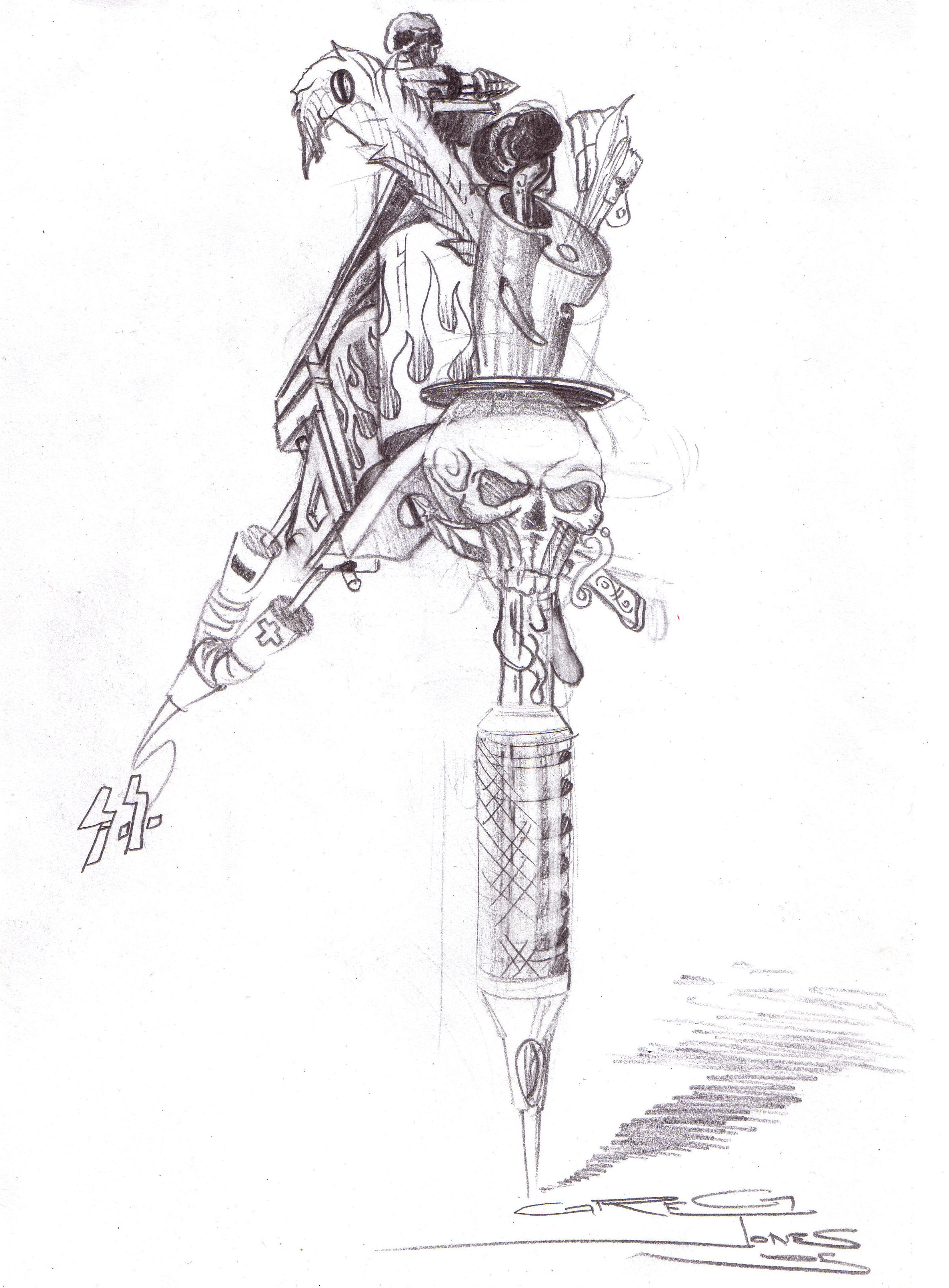 2372x3220 Tattoo Machine - Ragdoll Drawing