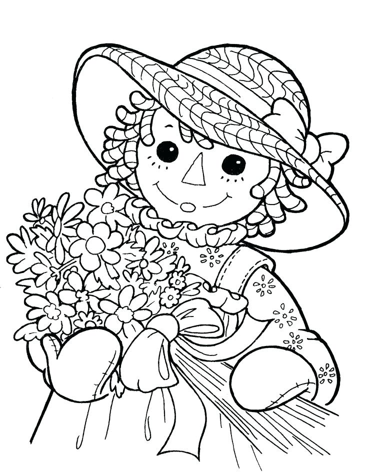 736x952 Raggedy Ann Coloring Pages Raggedy Coloring - Raggedy Ann Drawing