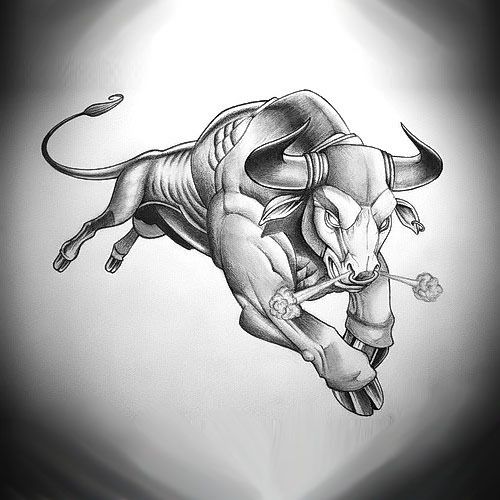 500x500 raging bull tattoo design tattoos bull tattoos, tattoo - Raging Bull Drawing