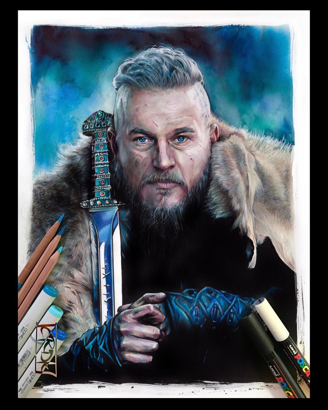 Ragnar Lothbrok Drawing At PaintingValley.com | Explore Collection Of ...