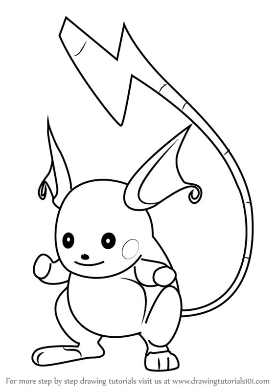 566x800 Learn How To Draw Raichu From Pokemon Go - Raichu Drawing
