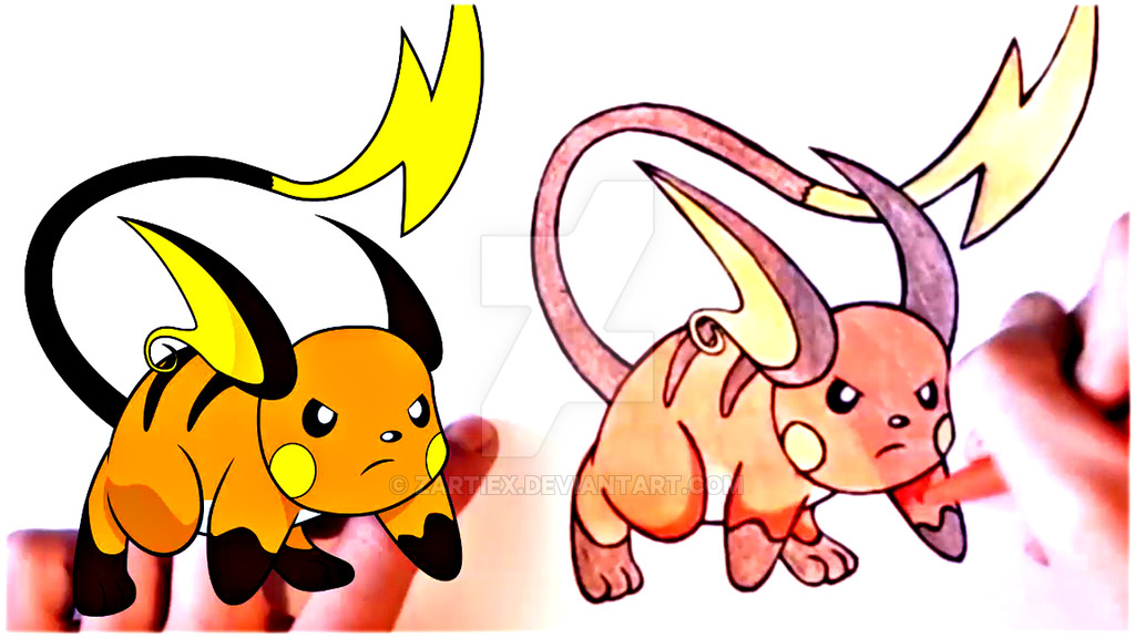 1024x576 Pokemon Go - Raichu Drawing