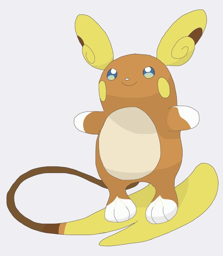 894x1024 Alolan Raichu Digital Drawing! - Raichu Drawing