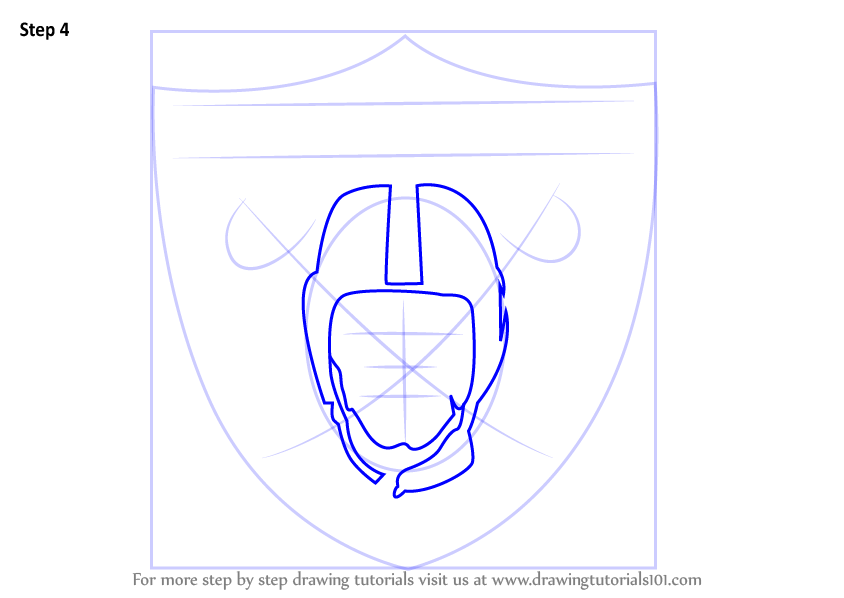 844x598 learn how to draw oakland raiders logo - Raiders Drawing