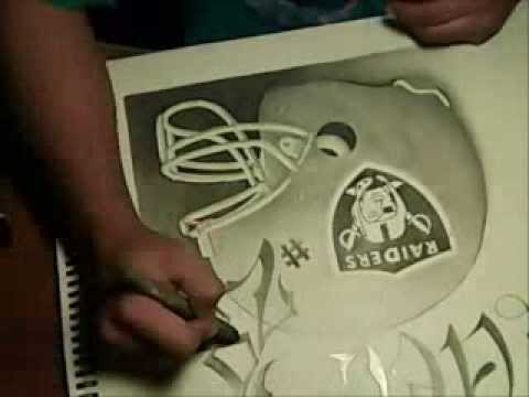 480x360 raiders drawing time lapse - Raiders Drawing