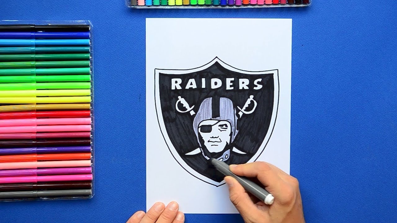 1280x720 How To Draw The Oakland Raiders Logo - Raiders Logo Drawing