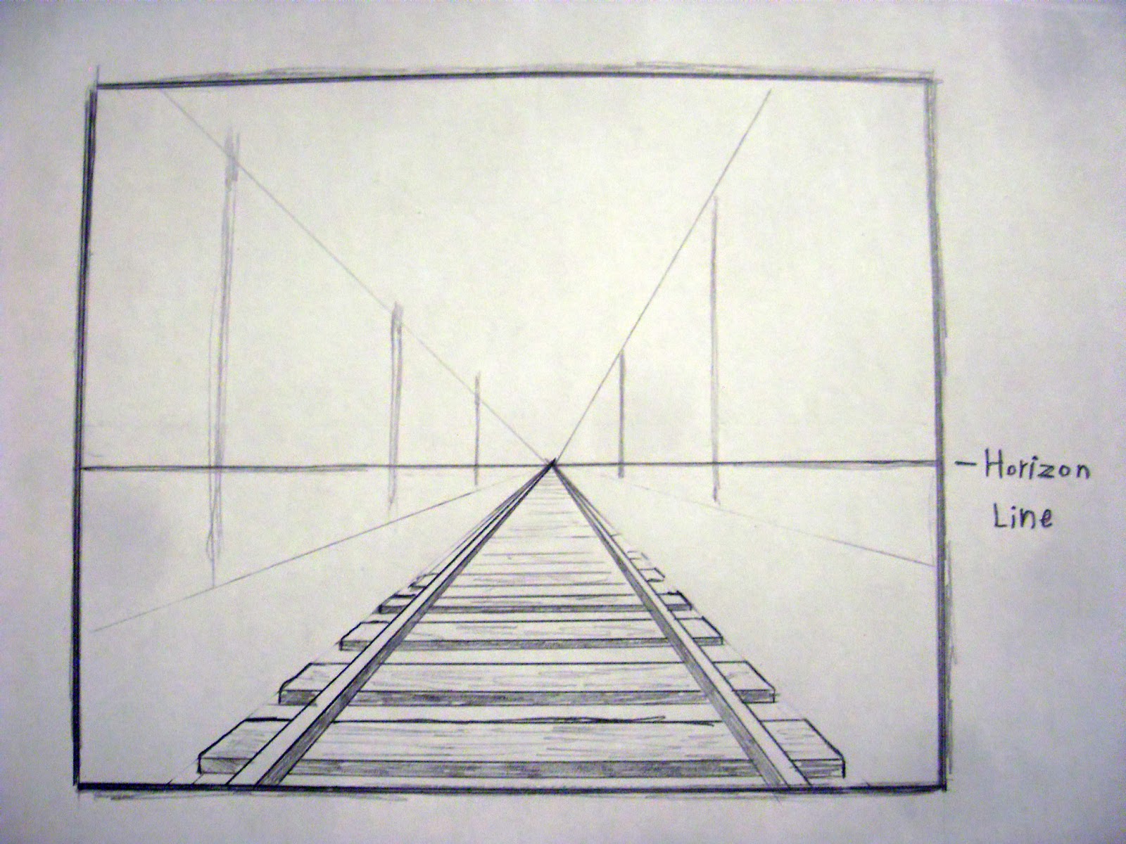 Легкая железная дорога. Линейная перспектива с 1 точкой схода. Линейная перспектива рельсы точка схода. Линейная перспектива изо. Железная дорога 1 точка схода.
