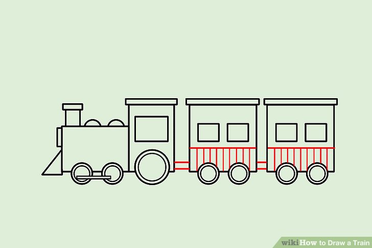728x485 Ways To Draw A Train - Railway Drawing